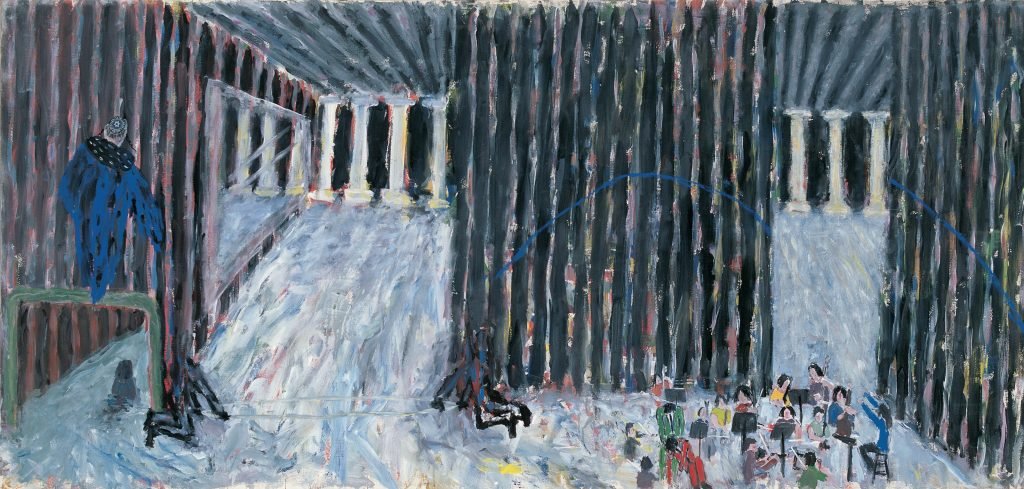 La consagración de la primavera (1983) acrílico sobre lienzo, 130 x 270 cm, Museo Nacional de Bellas Artes. Buenos Aires